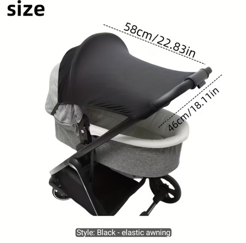 Universal black pushchair pram - universal,