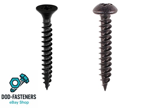 Black wood screws round - wood,