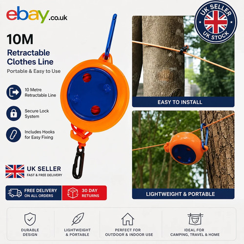Travel camping washing line - camping,