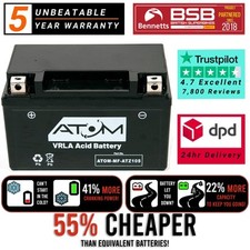 YTZ10S Atom AGM Motorcycle Battery 12V for Honda CBR 600 F F4i 2001-2006