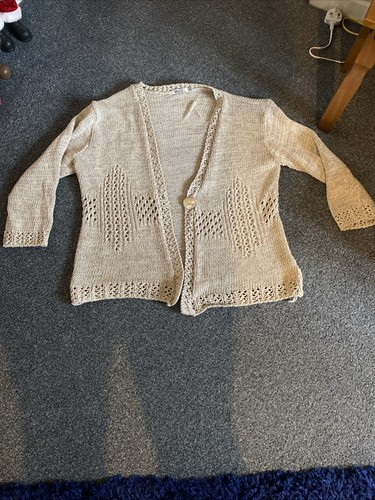 Ladies beige cardigan co - beige, m&co