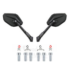2x 8mm 10mm Motorcycle Rearview Side Mirrors Rotatable Motorbike Bike Universal