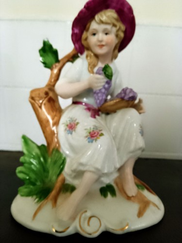 Vintage foreign porcelain lady - vintage,