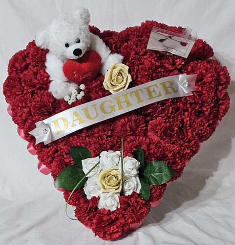 Funeral flowers large heart - flowers,