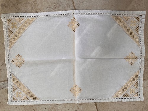 Pair vintage embroidered - a,