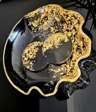 Handmade Black Gold Resin Bowl