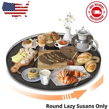 21" Oak Wooden Lazy Susan