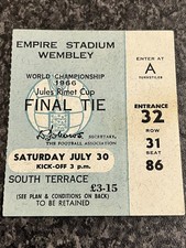 1966 World Cup Final Ticket England V West Germany 30/7/66 great condition 🤩