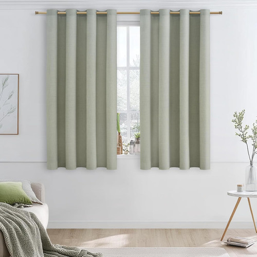 Sage green linen - sage, voile