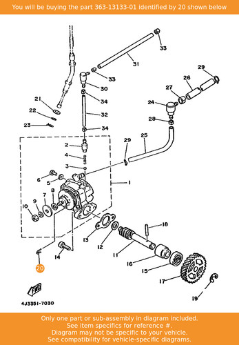 Yamaha clip 363 13133 oem - 363-13133-01,