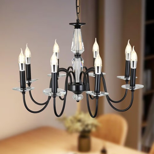 Black chandelier light - black, chandelier,