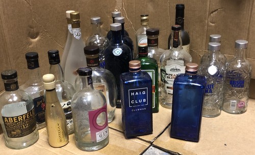 Empty alcohol bottles - bottles, upcycle