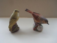 2 ROYAL WORCESTER BONE CHINA BIRDS - WOOD WARBLER 3200 & HEDGE SPARROW 3333