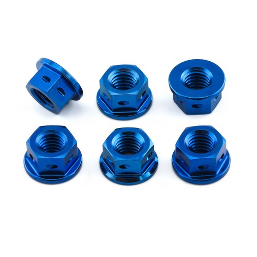 Titanium sprocket nuts x6 - titanium,