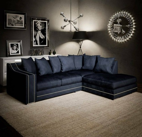 Corner sofa grey charcoal - sofa,