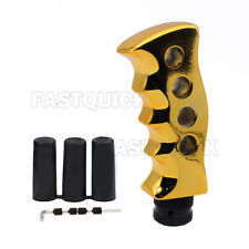 Universal Gear Shift Knob Gatling Pistol Grip Manual Shifter Lever Cover Gold