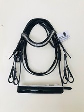 BLACK PATENT LEATHER DRESSAGE