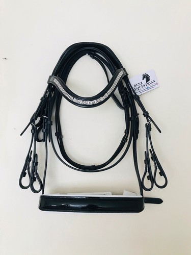 Black patent leather dressage - patent,