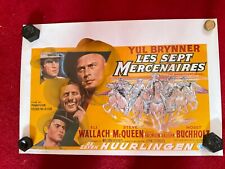 The Magnificent Seven ‘Les Sept Mercenaires’ original Belgian Film Movie Poster