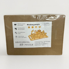 3D Wooden Puzzle DIY Mechanical Model Kit - Working People - Sealed Box