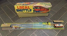 Vintage Tinplate Wind Up Local Shuttle Train Track Toy. HEC Product, India, EXiB