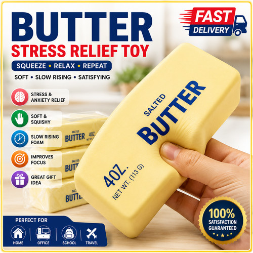 Butter squishy toy - butter, rising