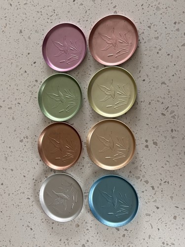 Vtg anodized aluminum coasters - anodized,