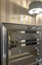 3 drawer mirrored chest x 2