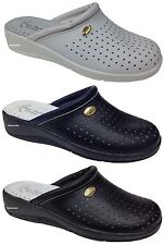 Dek Womens Leather Nursing Kitchen Mule Clogs Shoes Ladies Summer Sandals SlipOn