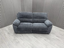 DFS 3 SEATER SOFA IN FABRIC NAVY COMBINATION STATIC