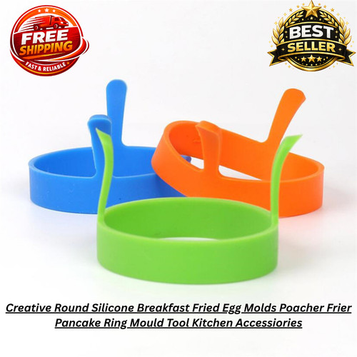 4pcs silicone egg frying ring - silicone,