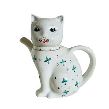 Vintage Cat Teapot Porcelain