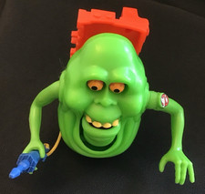 The Real Ghostbusters Green Ghost (Slimer) with red proton pack Kenner 1989