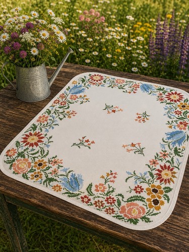 Vintage hand embroidered - hand,