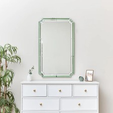 Rectangle Green Glass Art Deco