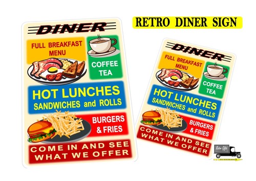 American diner metal sign - diner,