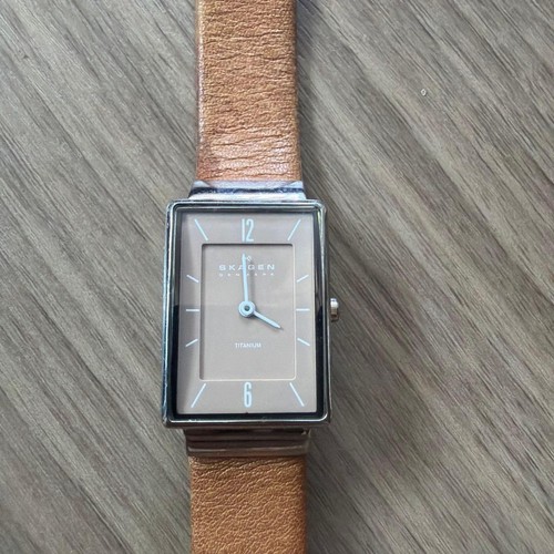 Skagen titanium watch beige - watch,