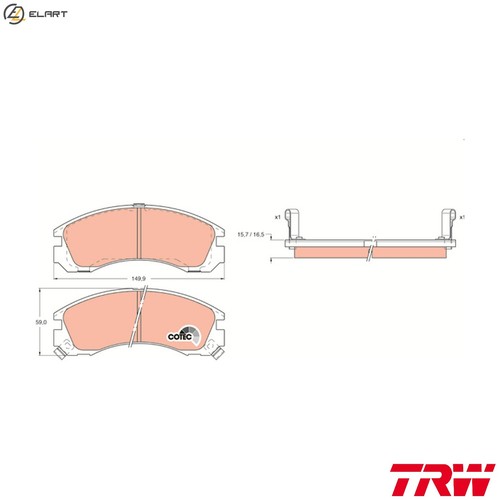 Brake pad set - brake,