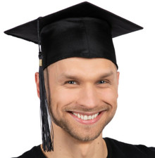Graduation High Quality Black Hat Mortar Board Cap School College University UK