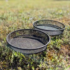 Bird Feeding Station Metal Seed Mesh Dish Feeder Tray Replacement (Set of 2)
