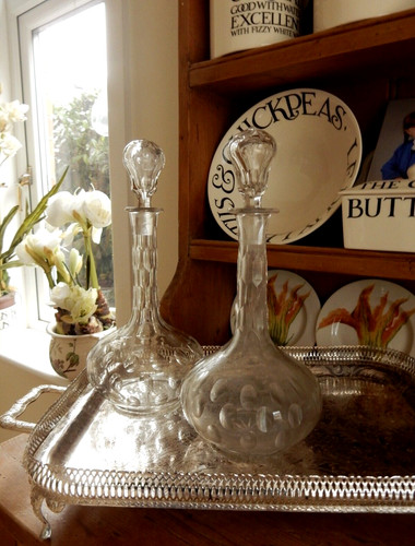 French wine decanters pair art - wine,