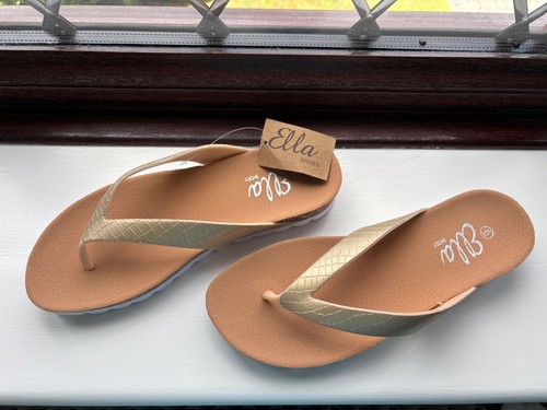Ella gold flip - flops., 6
