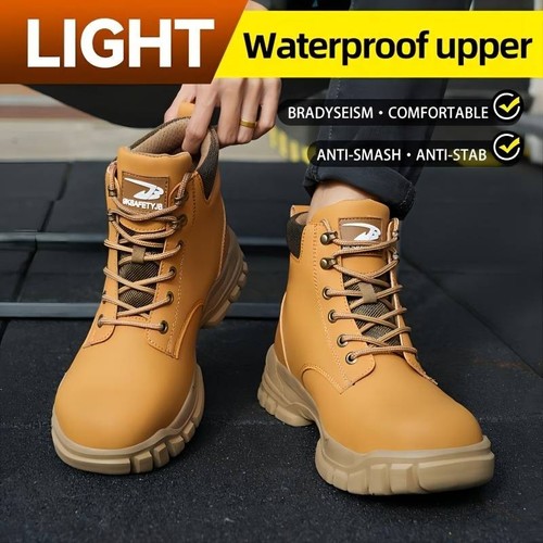 Mens leather ankle safety - leather,