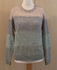 FAT FACE PALE GREEN /  OATMEAL OMBRE EFFECT ALPACA BLEND  COSY JUMPER  SIZE 14