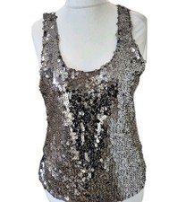 Zara top  Silver Sequined