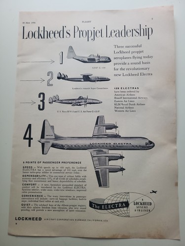 1956 lockheed propjet electra - propjet,
