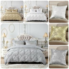 New Luxury 3Piece Glitter Quilt Duvet Cover Set Pillow Case Double King S-K size