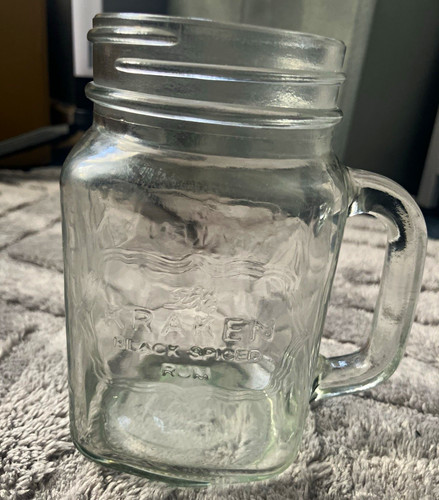 Kraken clear rum glass mason - kraken,