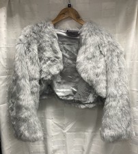 Ladies UNBRANDED Grey Faux Fur Bolero - CG S40