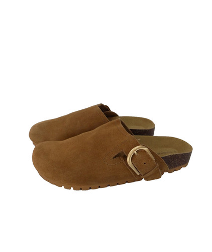 Tan suede clogs flat - clogs, uk